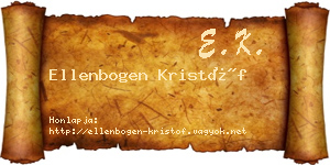 Ellenbogen Kristóf névjegykártya